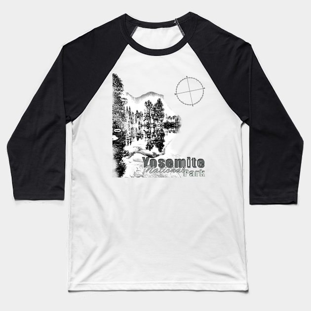 Yosemite National Park Baseball T-Shirt by TeeText